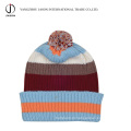 Turn up Bobble Hat Chapéu de Malha Bobble Turn up Malha Chapéu com Pompom Acrílico Toque Acrílico Beanie Acrílico Chapéu de Malha